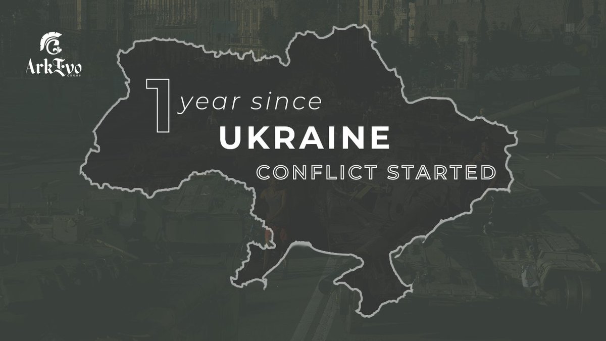 Arkevo_Group's tweet photo. Today we mark a year since the beginning of the conflict  in Ukraine. Our thoughts remain with all those impacted.
We at ArkEvo Group seek the development and progress of people in parallel with technology.
#ukraine #development  #ukraineconflict #people #technology #conflict https://t.co/70nTIJG1x4