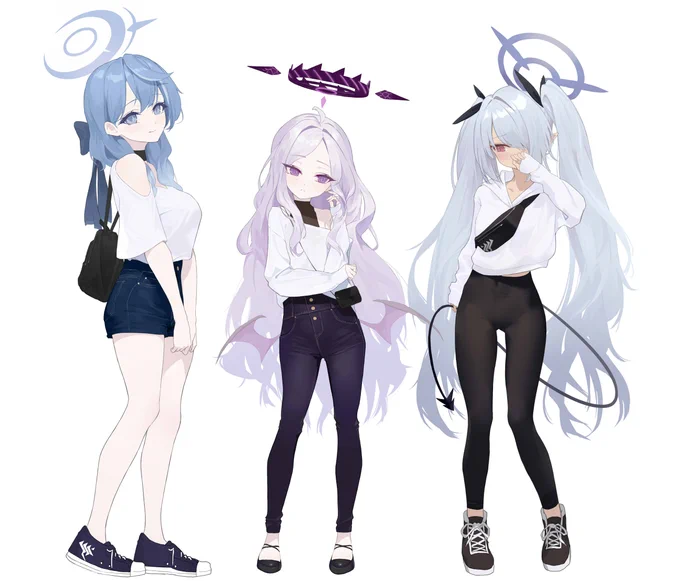天雨アコ &amp; 空崎ヒナ &amp; 銀鏡イオリ#ブルーアーカイブ 