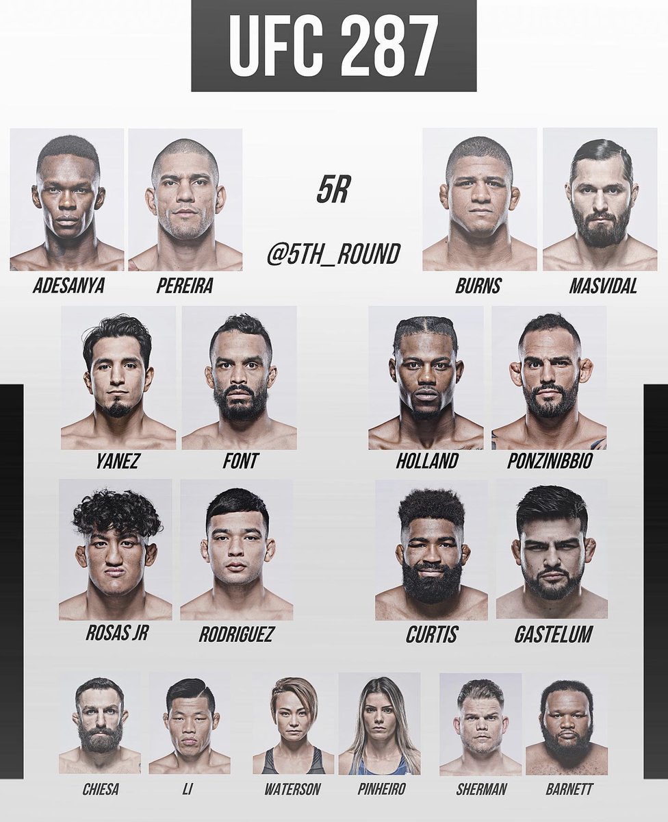 La carte de l'#UFC287 c'est une dinguerie ! 🤩🤩