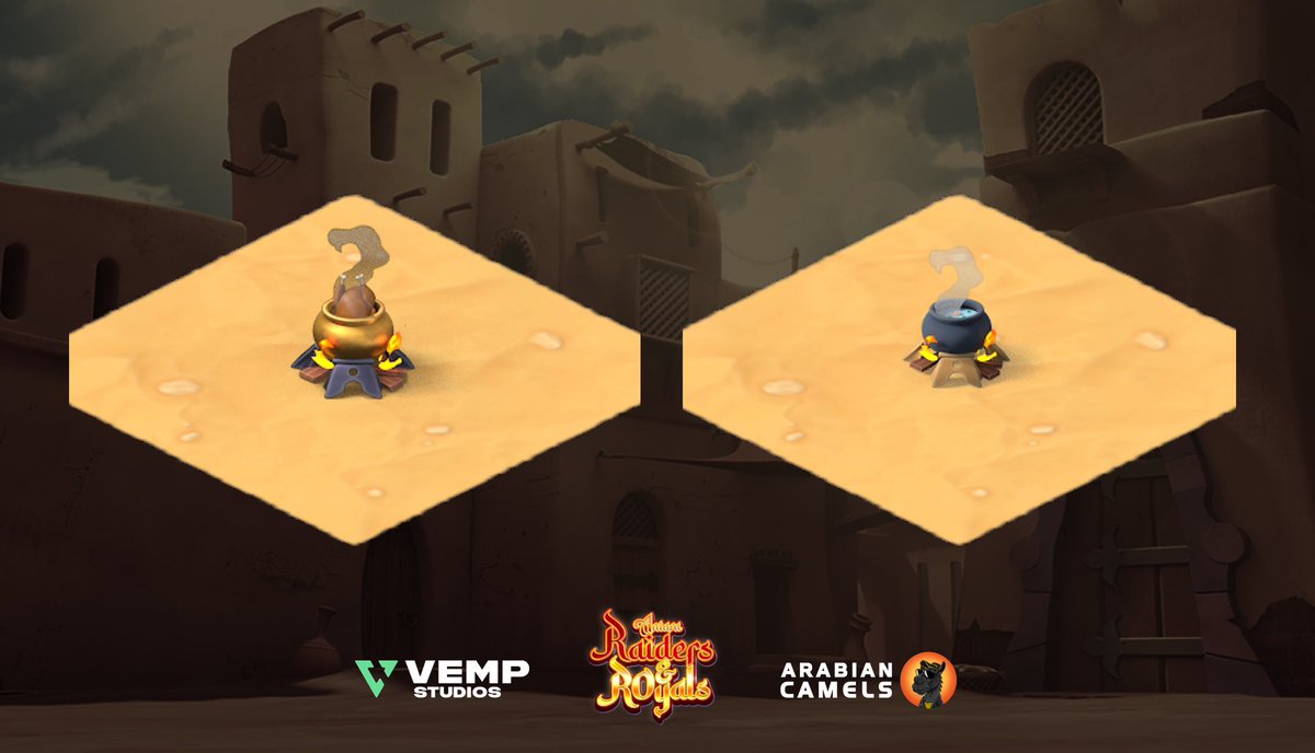 AntaraTheGame's tweet photo. As another week ends, we are one week closer to being ready for battle. ⚔️🏹

Once the troops are trained, they are sent to the Encampments.

Building and upgrading the encampments allows the player to take more troops to the battle.

@ArabianCamels @VEMPStudios https://t.co/DXOm37EZvu