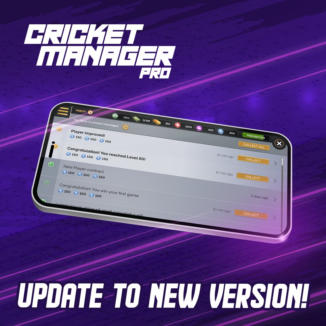 cricket_manager's tweet photo. The Cricket Manager Pro 2023 new version is LIVE!

From the New Season Start to Ending, Leaderboard standings and Rewards will all be updated through our NEW CM23 Inbox Functionality. 

This release also brings amazing LIMITED-TIME OFFERS on Special packs

Update now! https://t.co/yss259Gm4q