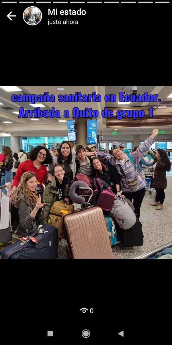Campaña sanitaria en Ecuador.
Arribada del grupo 1 en perfectas condiciones a Quito -Ecuador.
Enhorabuena 👏.