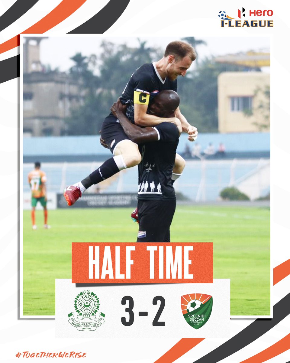 HALF-TIME ⏳ GOALS GALORE AT KOLKATA -- 5️⃣ goals in the first 4️⃣5️⃣ minutes 🤯😳 MDSP 3️⃣-2️⃣ SDEC Watch on @ddsportschannel and @discoveryplusIN #MDSPSDEC ⚔️ #HeroILeague 🏆 #TogetherWeRise 🤝 #IndianFootball ⚽