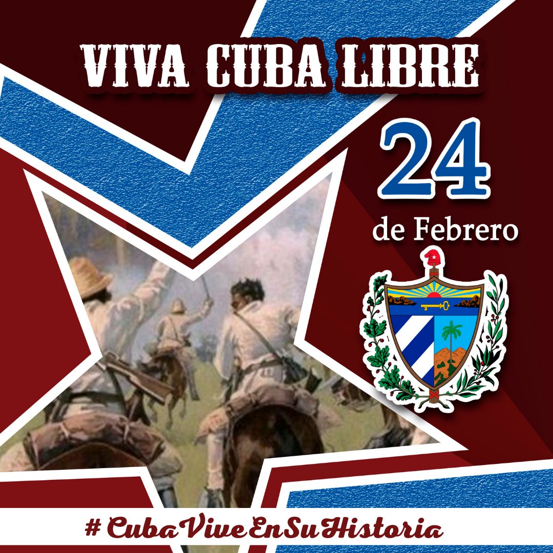 24 de febrero 'una fecha de consagración Patria'. 👇👇👇 Marco el reinicio de nuestras luchas libertarias. #CubaViveEnSuHistoria #MejorEsPosible
