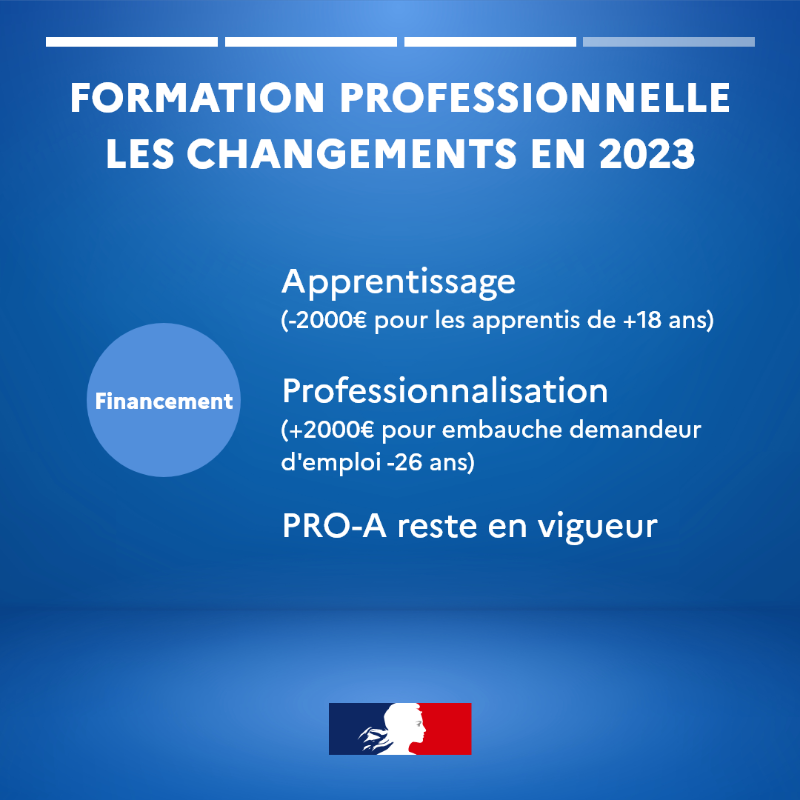 forprocreteil's tweet photo. 2023 sera l'année de la formation professionnelle ! Tenez-vous informés des changements ! 

#contratpro #apprentissage #CFA #formationpro #inclusion #diversité