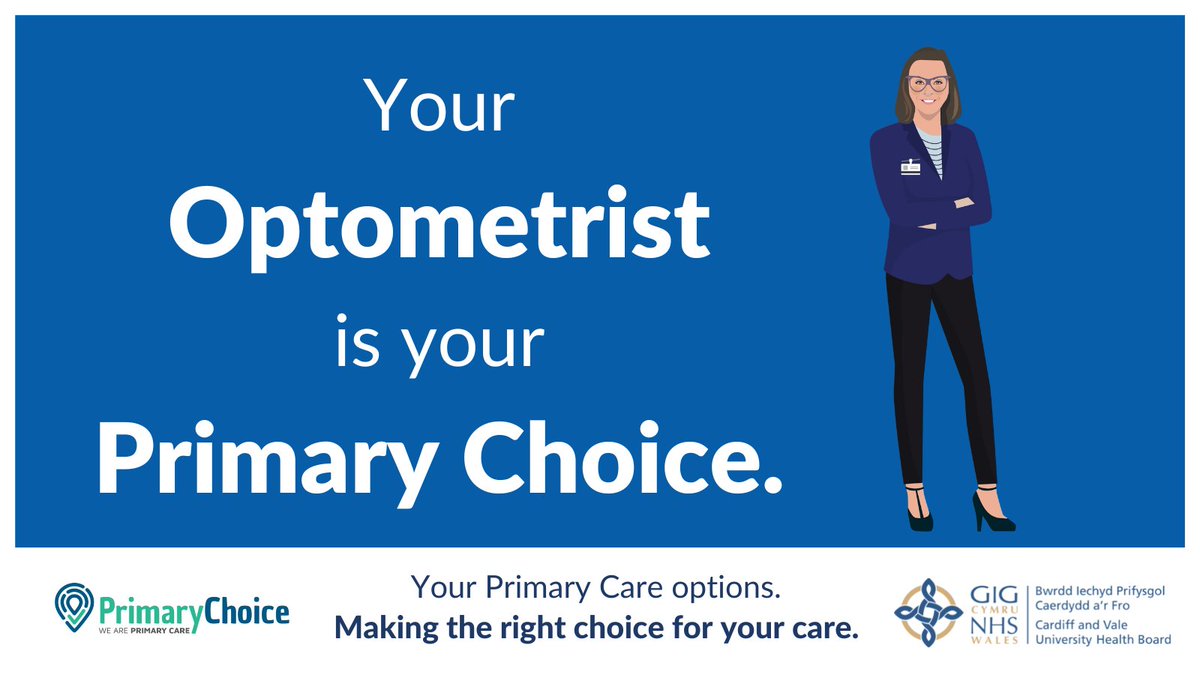 CV_UHB's tweet photo. An Optometrist is your #PrimaryChoice for all things eye-health.

From regular eye screening, to treatment for sudden changes to your vision, an Optometrist has the knowledge and equipment to treat your eye condition. https://t.co/jenb9xjTuV
