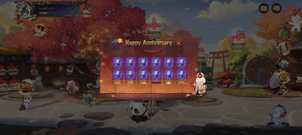 Bluee_Lm's tweet photo. #OnmyojiTsukuyomi #OnmyojiLuminaryOitsuki 12 free Mystery Amulets giveaway! Happy Anniversary, Master! Let's keep looking out for each other! https://t.co/NGp8aeiA9T