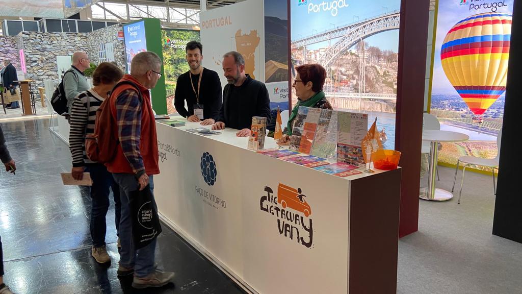 The big little boss lady of The Getaway Van is in Germany with #visitPorto&amp;North promoting just how amazing Portugal is.
 We have ready-made itineraries and free pencils! :)  There are many other areas of Portugal to visit with the Getaway Van (bar Madeira -  van can't swim🙃)