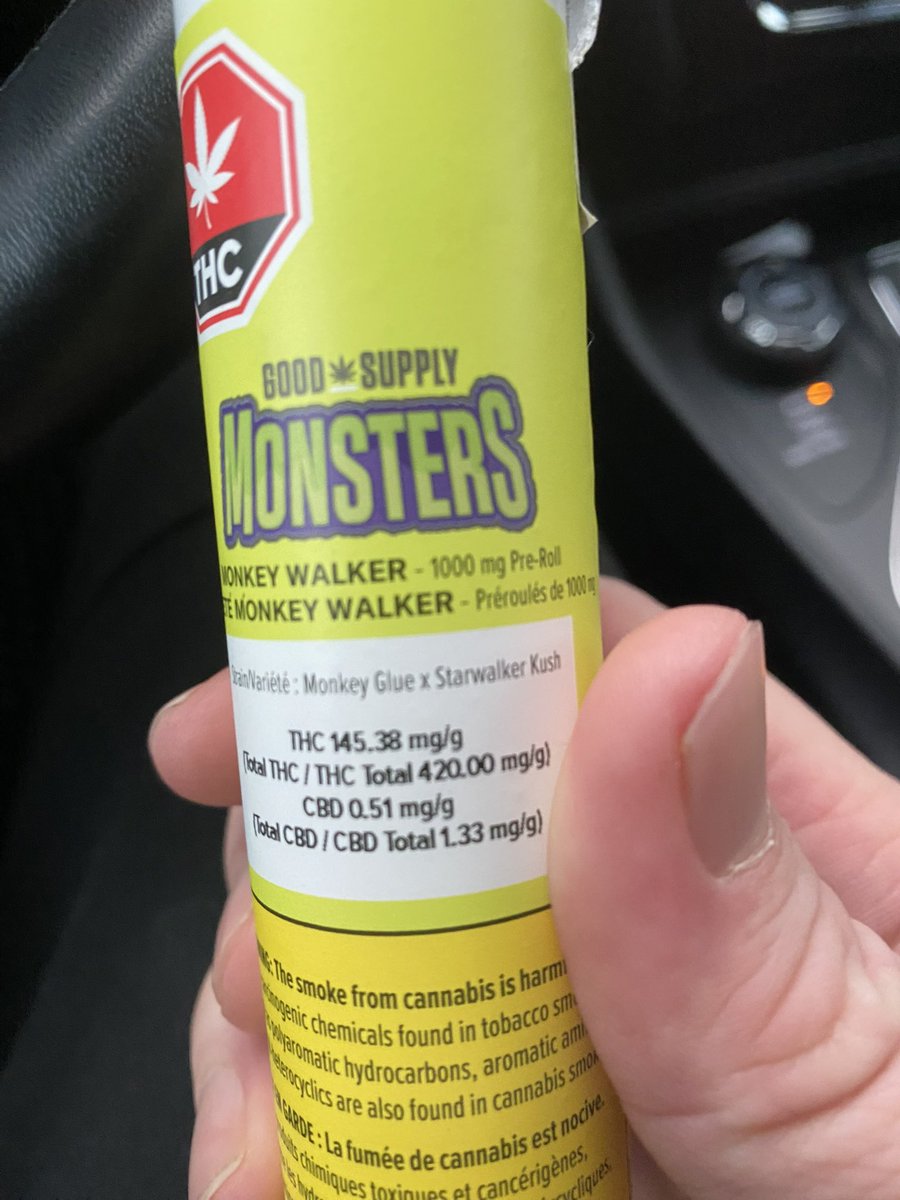 ACELAW69's tweet photo. Got my hands on @tilray @GoodSupplyCan Monster 1000mg PRJ. Honestly it was an absolute disappointment. It was by far the harshest product I have smoked. Made with BHO and judging by the dark green Color they are clearly using trim and stems for biomass. It’s should be golden 🤬 https://t.co/tlp9ShmJqu
