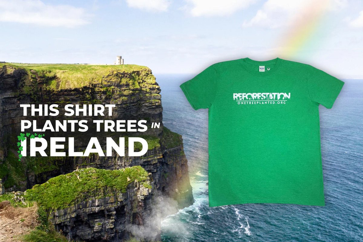 Celebrate St. Patricks Day with the shirt that plants trees in Ireland 🍀🌈

We're bringing a whole new meaning to the idea of going green for St. Patrick's Day — and you can join in on the fun! 

Purchase your shirt here👇🍀
ow.ly/Eciu50N1hkz