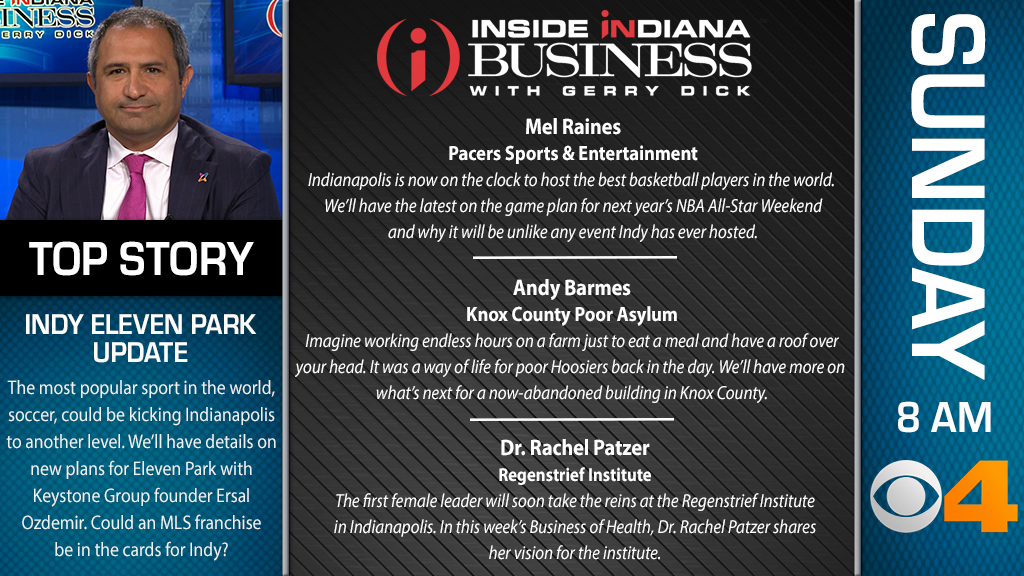 Here is the guest list for this weekend's edition of #IIBTV with @GerryDick. Watch the show Sunday morning at 8 on @CBS4Indy. Get statewide showtimes here: bit.ly/OnAirIIB