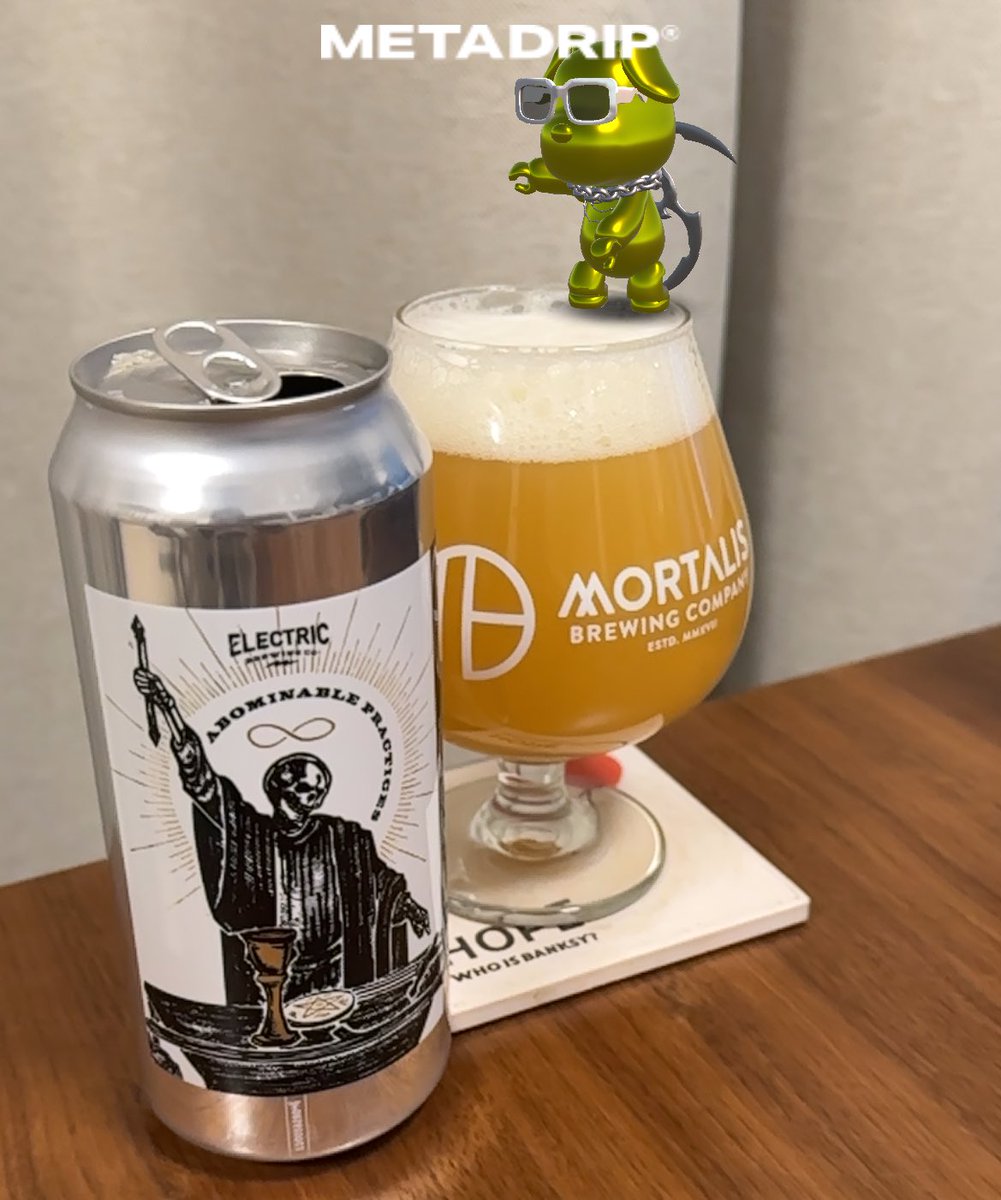 vorenlene's tweet image. 忍法泡面走り🐗💨

あたま痛いからビール飲んでみる🍺
フルボディで一切エグ味なく桃系の味わい🍑🍺
安定のトリプルIPA🍻
アルコール10%を微塵も感じず危ない…

#METADIP  #MetaSamurai
#1BLOCK