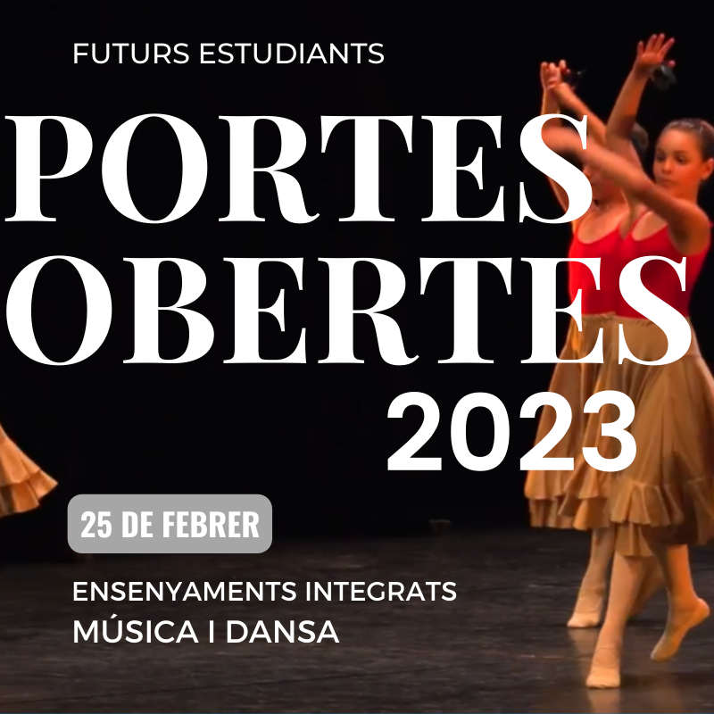 IEAOm's tweet photo. RECORDATORI | Aquest dissabte, 25 de febrer, vine a les Portes Obertes 2023 per conèixer els ensenyaments integrats de música i dansa de primària i secundària.
Vine al teu primer dia a l'Oriol 🎶
#PortesObertes2023
#primària #secundària #música #dansa #TheNextFuture https://t.co/suwc5MAVRC