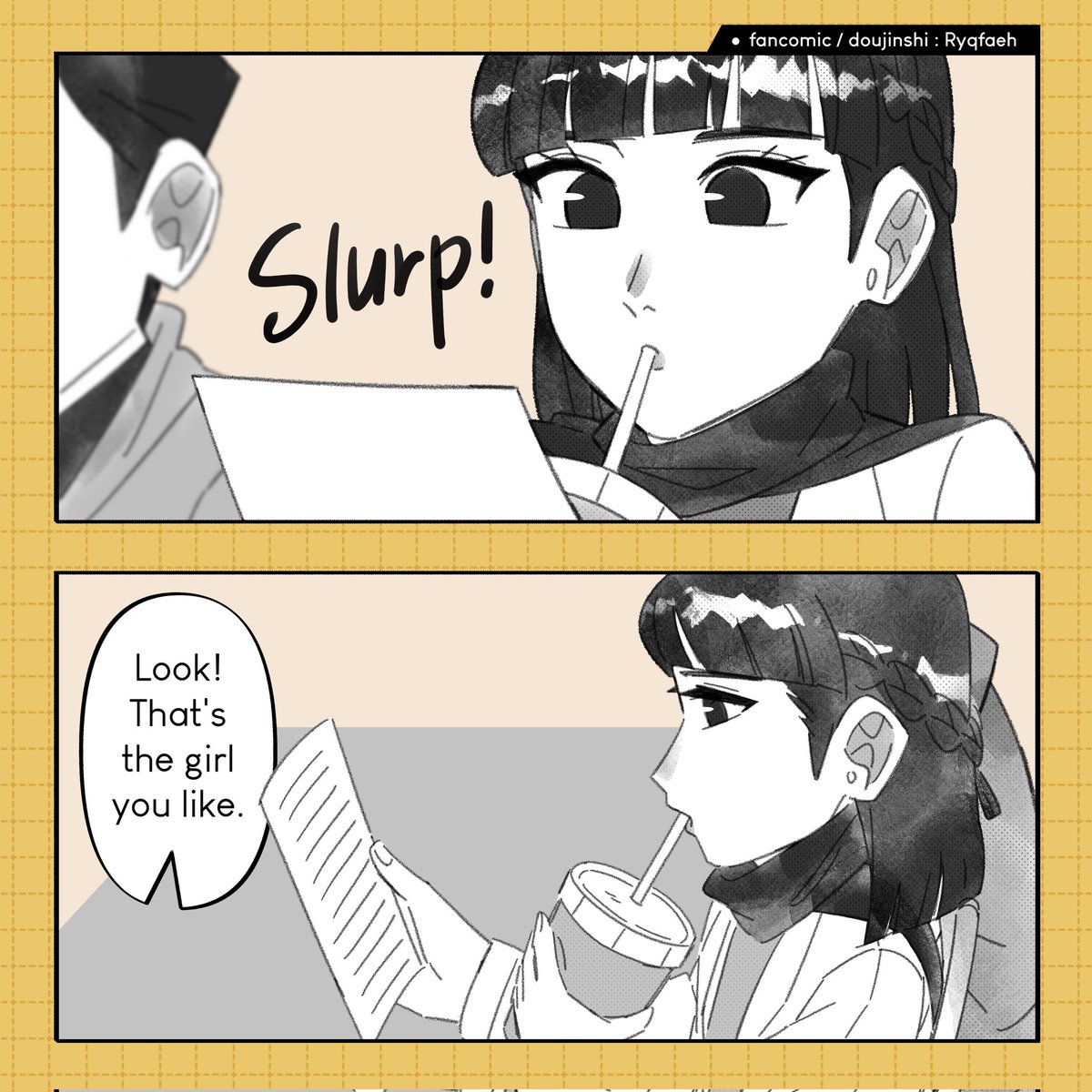 ryqfaeh's tweet photo. 【SHORT FANCOMIC PART 01】
Files 001 : Who's An Illustrious Person?
//❗DO NOT REPOST / STEAL MY ARTWORKS❗//
Ali and Alicia's hangout day on the weekend—! ✨✨✨
『Hashtag 』: 🕶️🕵🏻🐱
#ejenali #ejenalicia #alilicia #ARTvidence #fancomic #doujinshi #eafandom https://t.co/IU4geglrTB