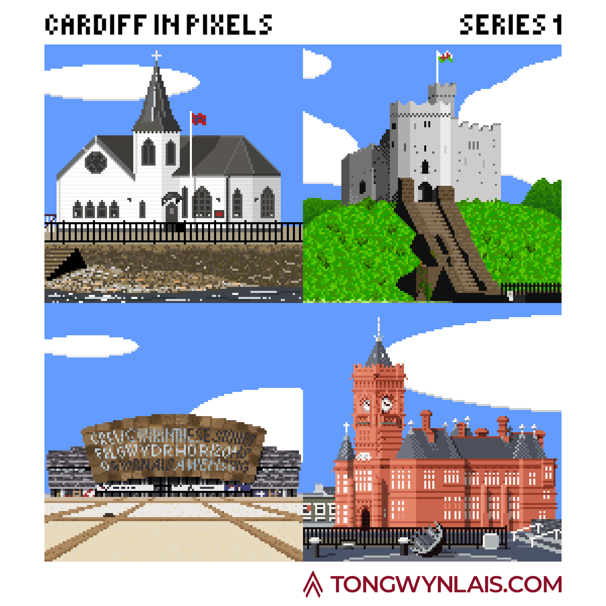 mytongwynlais's tweet photo. Cardiff In Pixels - Series 1
From top left - @NorwegianChurch, @cardiff_castle, @YPierhead and @theCentre.
(All 128x128 pixels)
#CardiffInPixels #PixelCardiff #PixelArtCardiff #PixelTon https://t.co/7iDOeyWR6d