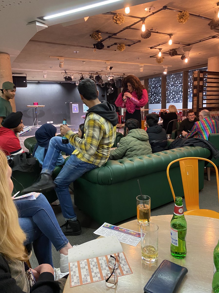 BedsSU's tweet photo. A great night at the Metro Bar last night with the wonderful Sandy Flaps and Bingo like we've never seen before! Some sore heads this morning but well worth it! πππΈπ»π#BedsSU #LGBTHistoryMonth https://t.co/VxdonBSbTs