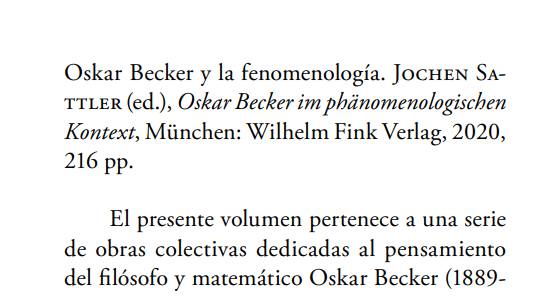 jm_ggv's tweet photo. «oskar becker y la fenomenología» (recensión de: 'oskar becker im phänomenologischen kontext', hg. j. sattler; por: josé m. garcía gómez del valle, en: 'laguna. revista de filosofía' 51/2022) https://t.co/dnc8BQ5Gc9 https://t.co/7GWYTwPPIj
