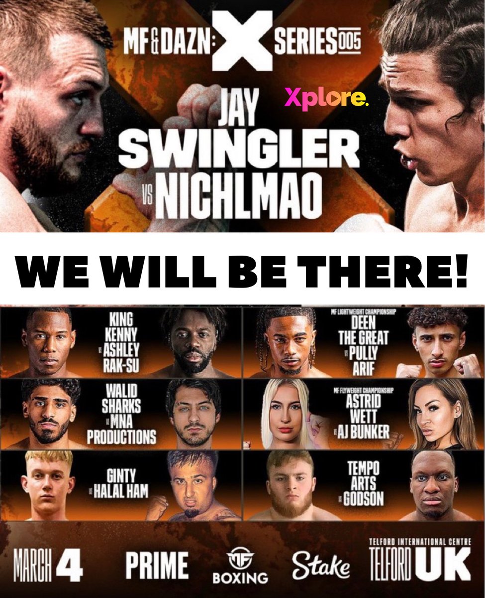 We will be there covering live next week. #SwinglerNichlmao #Misfits #Misfitsboxing #Dazn. 😉💥🔥🥊