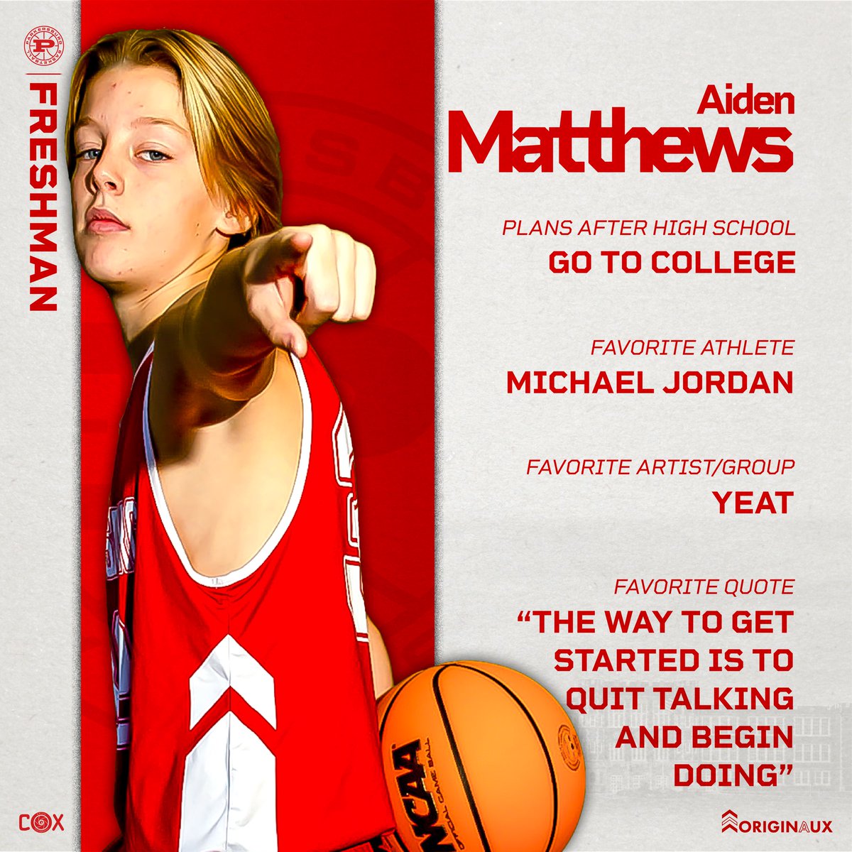 Freshman Spotlight - Aiden Matthews
#GiveEverything