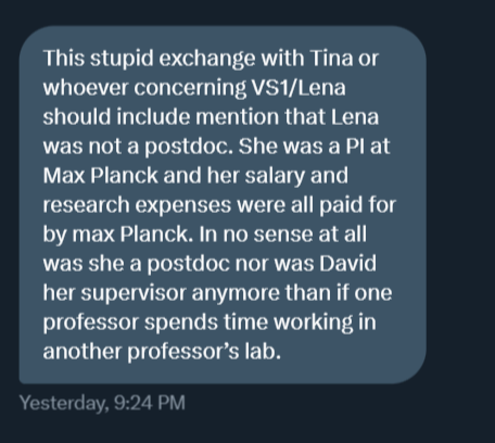 mTOR_Leaks's tweet photo. @DarwinBabe @youagainnoplsss @jjsakon @mike_feigin @drugmonkeyblog @MPIAGE @DMSabatini Yesterday we got this message from an alumni of the lab that reaches out to correct us on things from time to time.

I'd imagine that MGS19 already knows these things and prefers to make bad-faith arguments to smear Sabatini: https://t.co/oxuOI33VSd