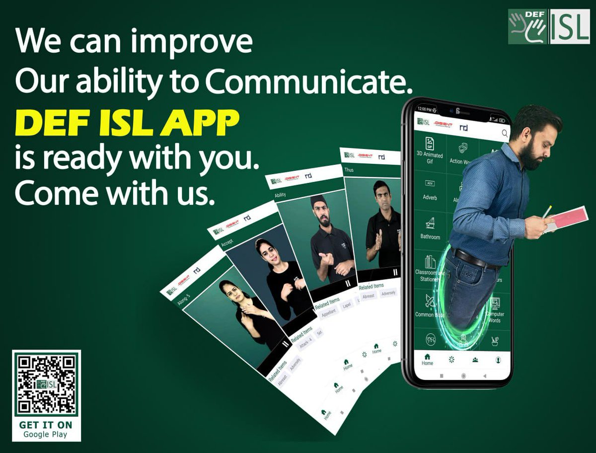deafenabled's tweet image. Make the first move. Learn the language of hands, face and expressions with the DEF ISL App. Download today!

Play Store link:- play.google.com/store/apps/det…

#deafenabledfoundation #defisl #language #indiansignlanguage #app