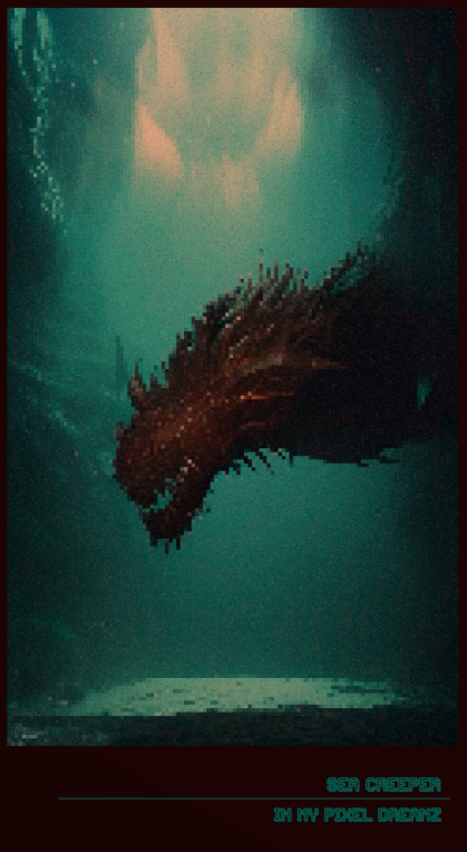 I’m glad to announce that
"Sea Creeper" is now live on <a href="/objkt/">objkt</a>

Inspiration from a dream I had back in 2022
Interesting art piece, I really enjoyed working on it.

15 editions for 1.5 XTZ #tezos
The remaining 25 Editions will be set at 3 XTZ
40 Editions in total!

Link👇 #NFTdrop