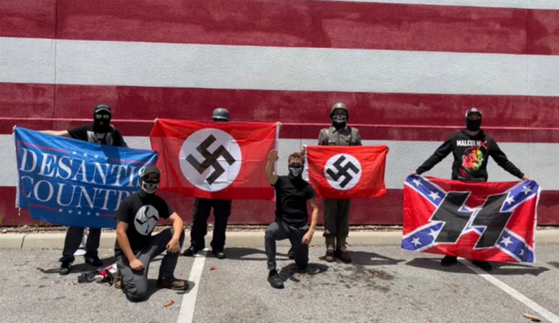 This is all you need to know ...... neo-Nazi group declares ‘day of hate’. 

Or as @GovRonDesantis loves to call it everyday in Florida.