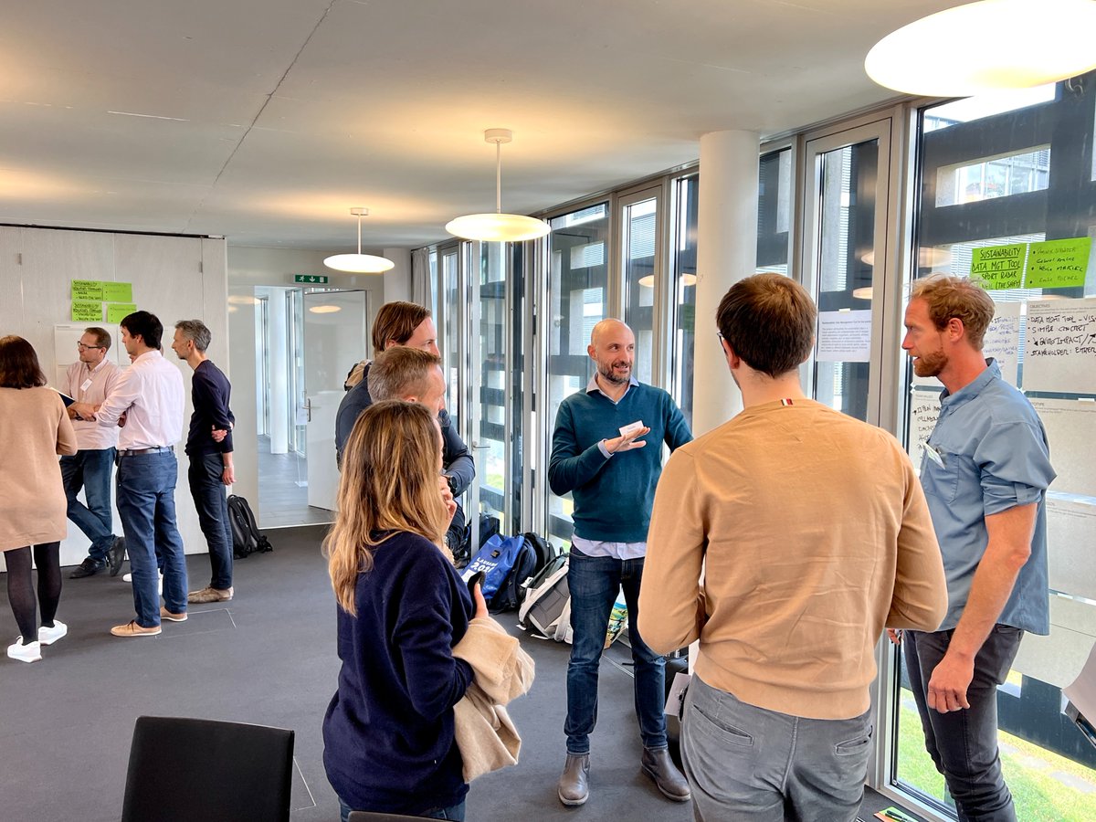 Booster_Sport's tweet photo. Data for Sustainability, led by @theSHIFT_today

The participants with complementary skills gathered to deepen the 3 most promising ideas from the first workshop and transform them into concrete prototypes to be tested during THE SPOT 2023.

#SwissInnovationBooster @Innosuisse https://t.co/wkFVsFkmcX