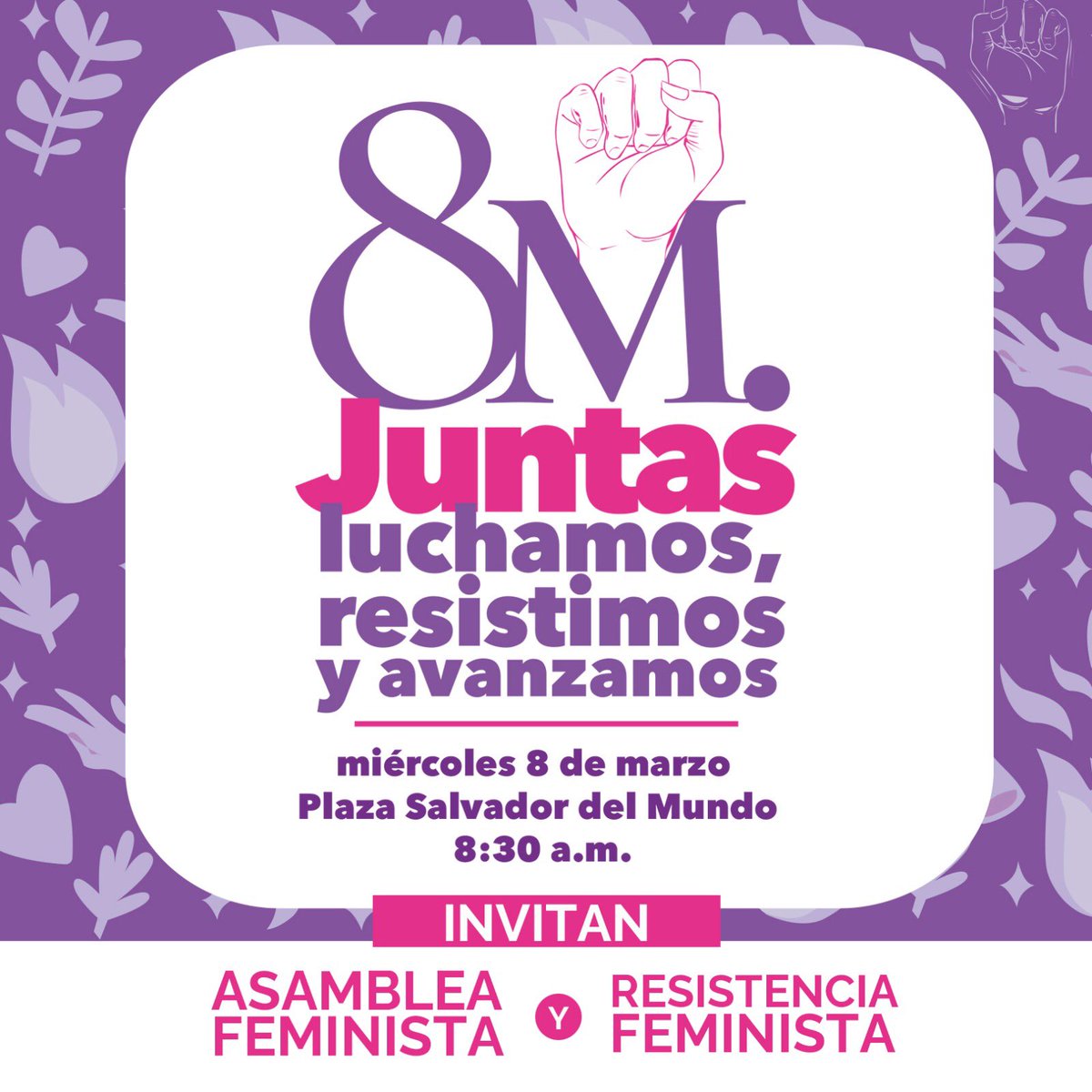 Este #8M marchamos ✊🏼

Juntas luchamos, resistimos y avanzamos:  #JuntasMarchamos #8Marzo2023 #Juntasresistimos