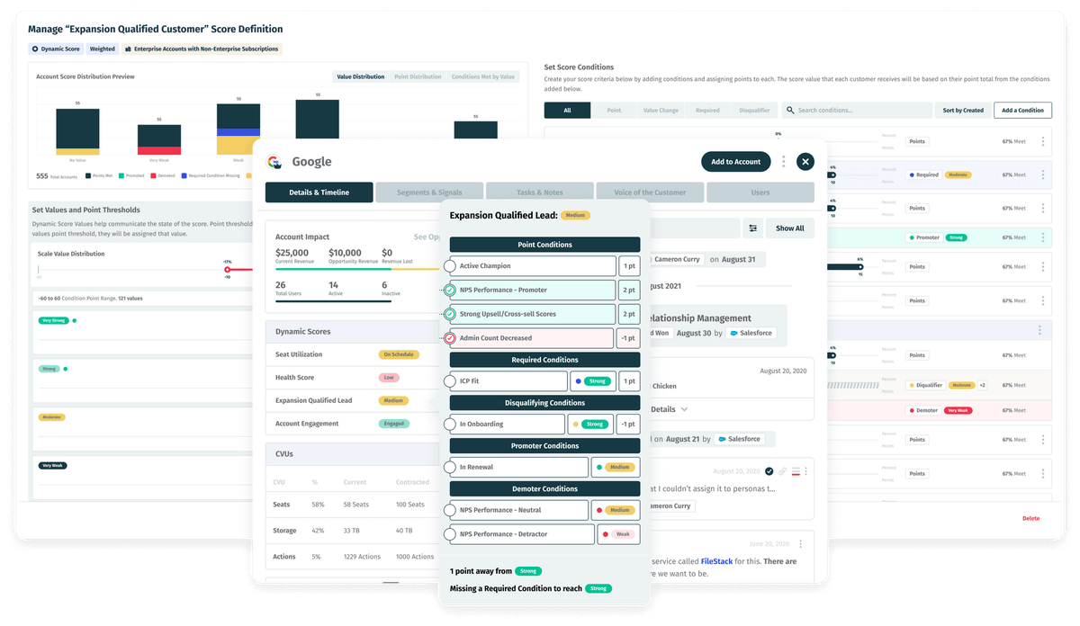 MarkDaMarketer's tweet photo. When I say scoring, what comes to mind?

For most people in SaaS, the assumption is that I am referring to "lead scoring."

But scoring is so much more.

We quantify our prioritization by scoring customers, prospects, leads, etc., so that customer-facing teams are better able to scale while the company grows.

That's where @parativeHQ's scoring comes in:

🔮 Predictive, outcome-focused scores are generated using a large variety of #CustomerData.

🗺️ Those scores are then mapped to relevant #customer segments.

⚡️Then, they are stored seamlessly in your CRM and used to trigger workflow #automations.

With Parative, you can score customers’ growth readiness and potential based on the revenue signals defined by your team.

Parative's scoring is:

🧪 Completely Customizable: Test, experiment, and optimize Parative scores over time as you learn which factors lead to the outcomes you care about.

🔌 Delivered to Other Tools: Parative scores can be delivered to your team wherever they work – your CRM, Slack/Teams, email, or desktop.

💡 Provided with Context: Your reps need to know why a customer has a certain score. Parative always provides this context wherever scores are delivered.

Check out @parativeHQ's Scoring Automation here: https://t.co/XFU9mKArlo