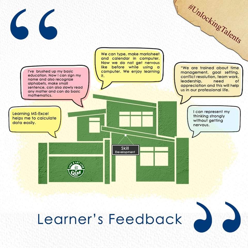 GGBK_Org's tweet photo. The number of trainees in our Skill Development centre is growing day by day. They are learning newer things. We tried to gather some of their thoughts about the centre. Let's see what they have to say. 
#Unlocktalent #upskill #Success #Entrepreneurship #GGBK
@space2grow_llp https://t.co/ZYlCoN3JTc
