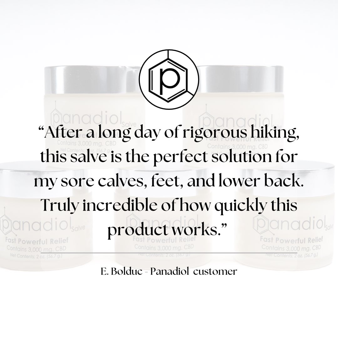 Paxadiol's tweet photo. Happy Friday everybody! Check out Panadiol’s pain relieving cbd salve~
.
.
.
#cbd #natural #salve #painrelief #panadiol #testimonial #Health #skincare https://t.co/V2YL1B6frA