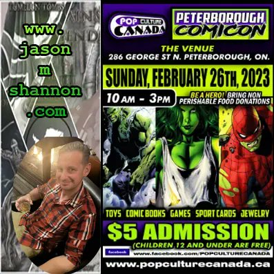 #peterborough #comiccon happening this sunday. 1 of the first #bookshows of the year, where I'll be selling my books.If you're in the #Peterboroughontario area, I hope to see you there!

#books #novel #writinglife #amwriting #scifi #fantasy #cosplay #comicbooks #indieauthor