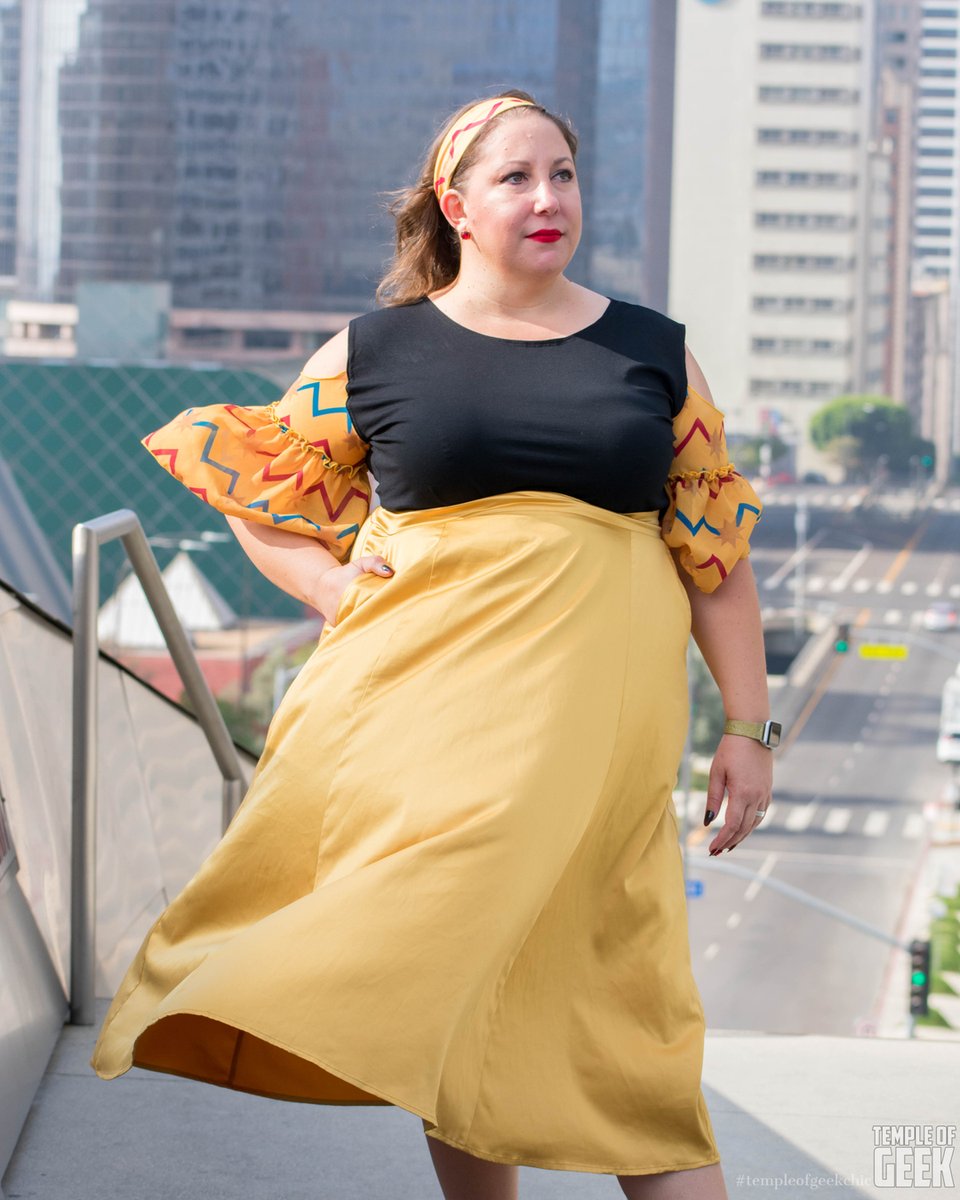 Golden glam! LOVE how our model styled her Captain Carol Ruffle Sleeve top with a golden skirt. <a href="/templeofgeek/">Temple of Geek</a> @templofgeekchic #geekfashion #nerd #nerdlife #nerdgirl #fashion #fashionnova #fashiondesigner #fashionista #fashionaddict #fashiontrends #amazonfashion #amazondeals #cos