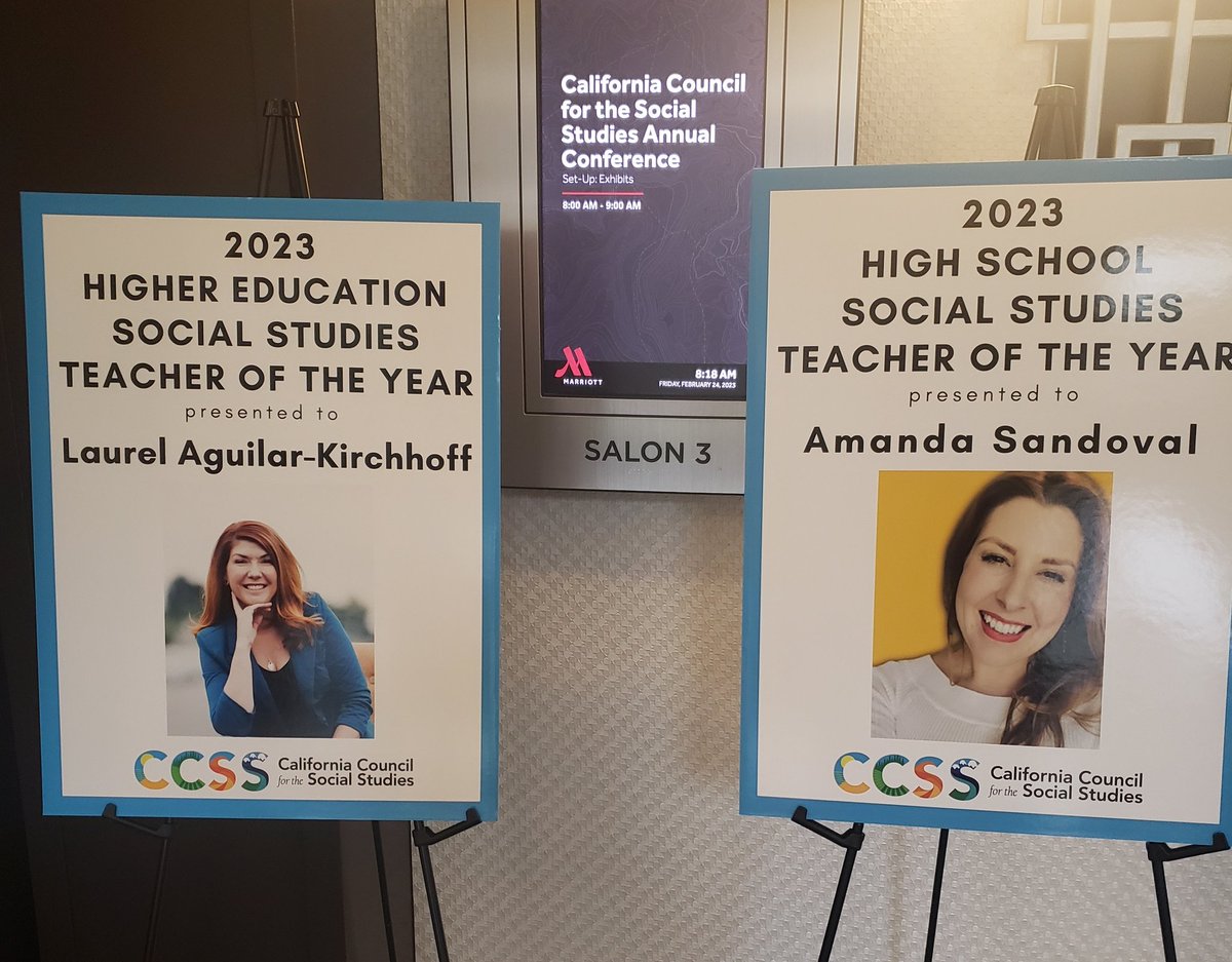 🤩❤ 👋👏 Congratulations to our Southern California representation for  TEACHERS OF THE YEAR for 2023 CCSS! Truly well deserved! #toy <a href="/CAsocialstudies/">California Council for the Social Studies</a> <a href="/SCSSA_Prez/">SCSSA</a> <a href="/ArcadiaUnified/">Arcadia Unified</a> <a href="/ERHSOfficial/">Eleanor Roosevelt HS</a> <a href="/FirstAveMS/">First Ave Spartans</a> <a href="/HistoryFrog/">Karalee Wong Nakatsuka 🐸 @historyfrog.bsky.social</a> <a href="/historysandoval/">Amanda Sandoval 💛</a> <a href="/LucyKirchh/">Laurel Aguilar-Kirchhoff</a> Hope to see you here!