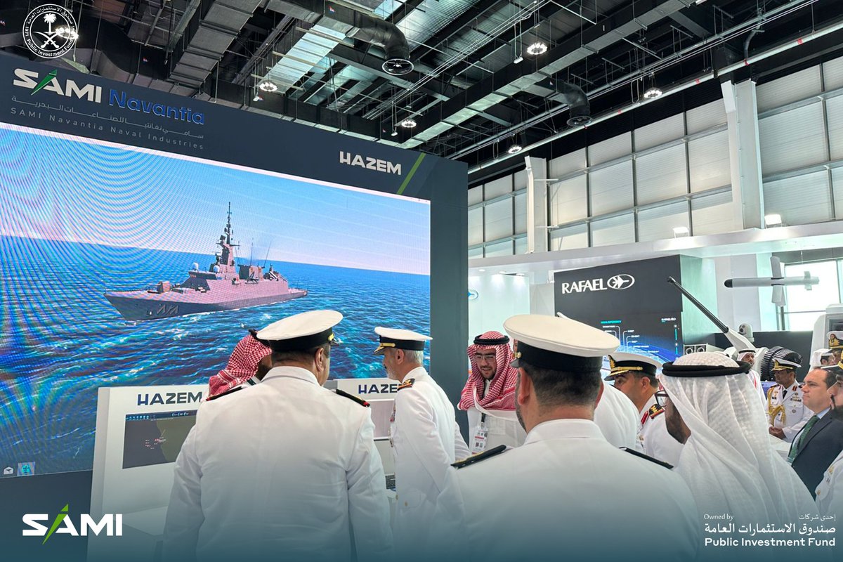 SAMIDefense's tweet image. سعدنا بمشاركة شركة #سامي_نافانتيا للصناعات البحرية في #نافدكس لاستعراض منتجاتها في قطاع الأنظمة البحرية، بجانب استقبال العديد من الشخصيات الرائدة وقادة ومسؤولي قطاع الصناعات الدفاعية من حول العالم.