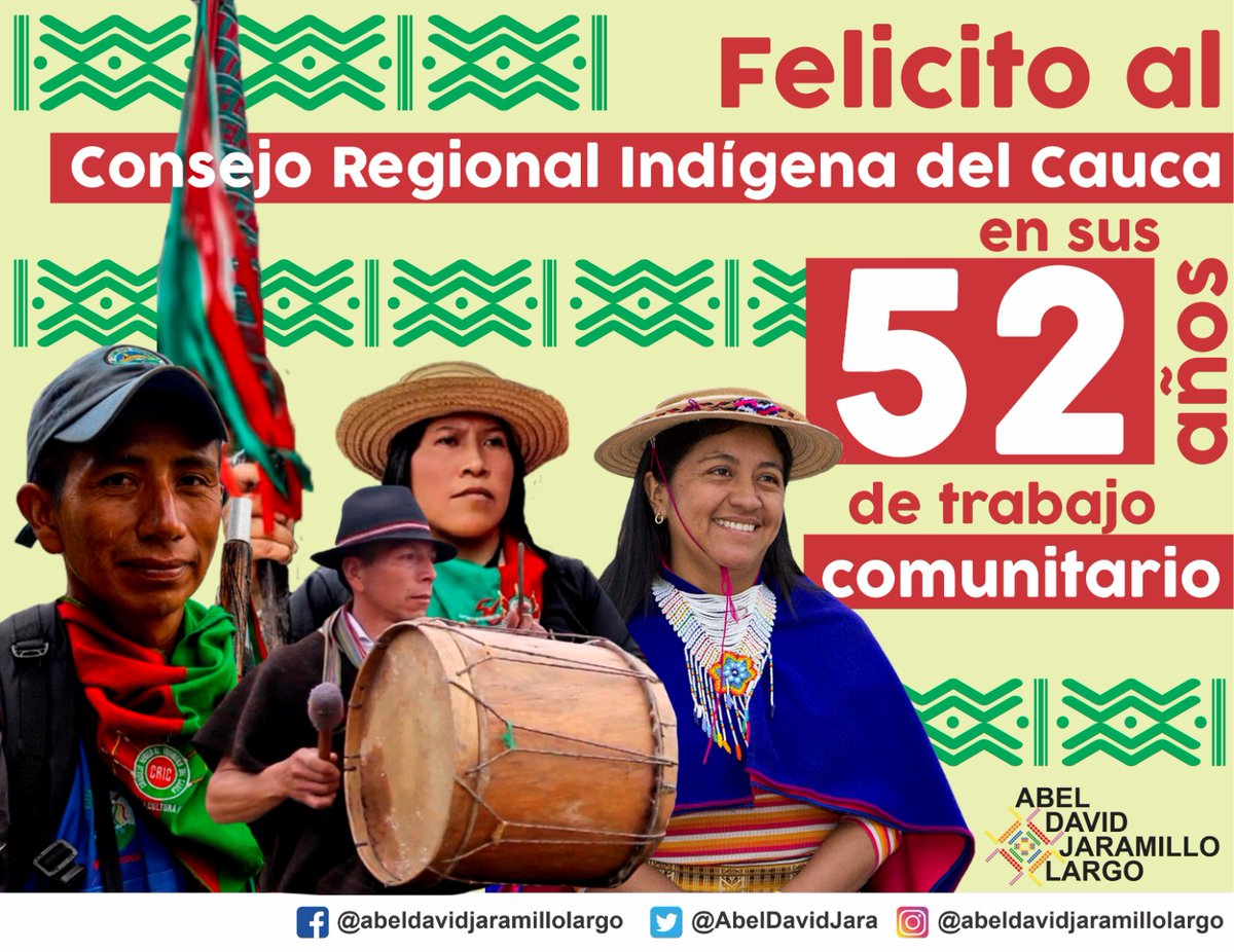 Son ya 52 años de una organización como <a href="/CRIC_Cauca/">Consejo Regional Indígena del Cauca (CRIC)</a>, que durante este tiempo ha demostrado como la dignidad de los pueblos ancestrales no se negocia y por el contrario día a día nos muestran el camino de lucha que busca una mejor calidad de vida para las comunidades. #52AñosCRIC