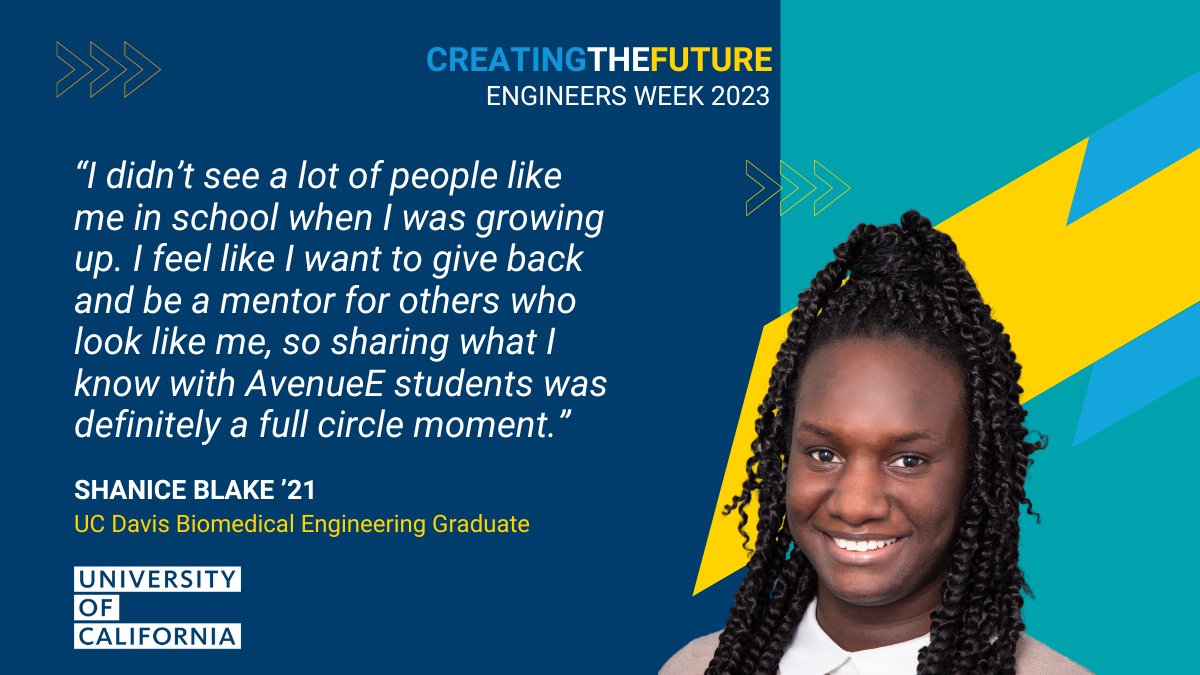 UCDavisCOE's tweet image. AvenueE is designed to help engineering transfer students smoothly transition to UC Davis. Read more ➡️ engineering.ucdavis.edu/news/engineeri…

For more stories about the #UCEngineer impact on #InclusiveEngineering, visit ucal.us/engineersweek
#Eweek2023 #UCEngineer