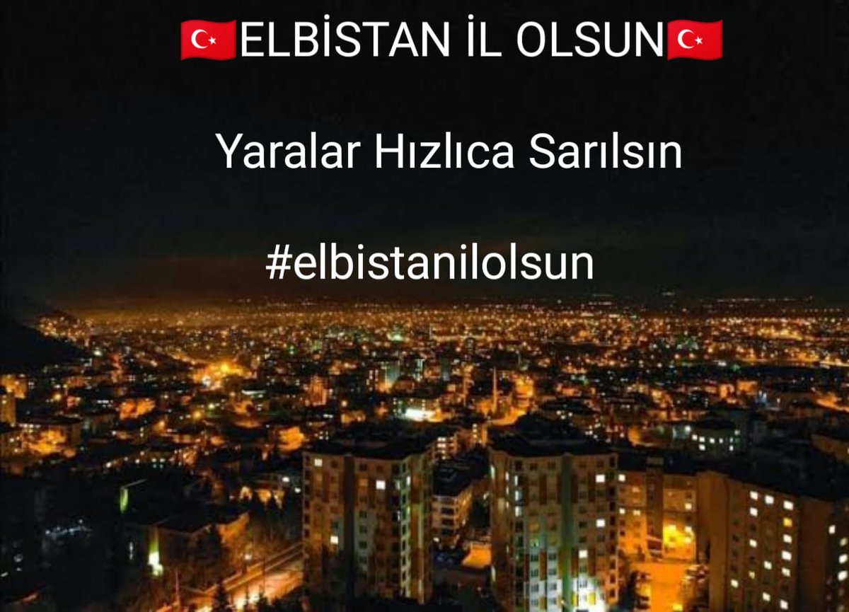20.23 ile 21.00 arasında #Elbistanilolsun etkinliği YAPIYORUZ, Elbistan için, MEMLEKET İÇİN destek zamanı. 
<a href="/RTErdogan/">Recep Tayyip Erdoğan</a>
 
<a href="/suleymansoylu/">Süleyman Soylu</a>
 
<a href="/Elbistander/">İstanbul Elbistanlılar Derneği</a>