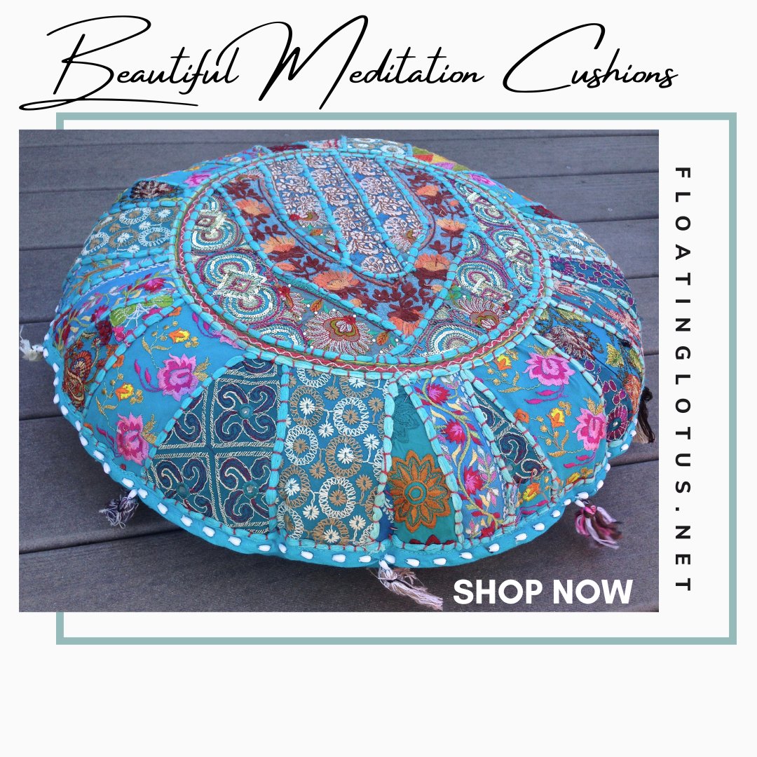 floatingL's tweet image. Our patchwork meditation cushions are hand-crafted from vintage and antique textiles. Handmade in India.  Each cushion is one of a kind! Find your favorite color combination.

🛍️Shop today: bit.ly/3qXhEXx 

#floatinglotus #meditation #cushions #pillows #homedecor