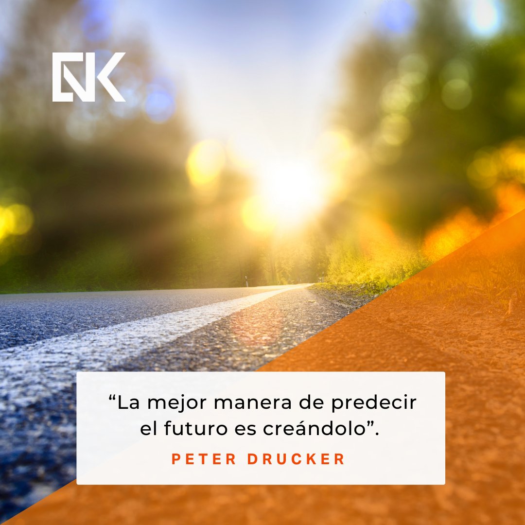 EnkoderD's tweet photo. "La mejor manera de predecir el futuro es creándolo". Peter Drucker 
#frasesemanal #frasedeldía #peterdrucker #drucker #futuro #metas #desafíos #mañana https://t.co/ccuiMeyC6B