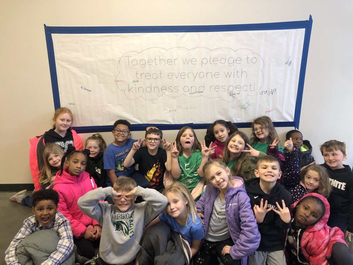 The kiddos wanted to make a sign to hang for kids in our school to sign to pledge to be kind and treat others fairly! I’m so proud! #seesawambassador