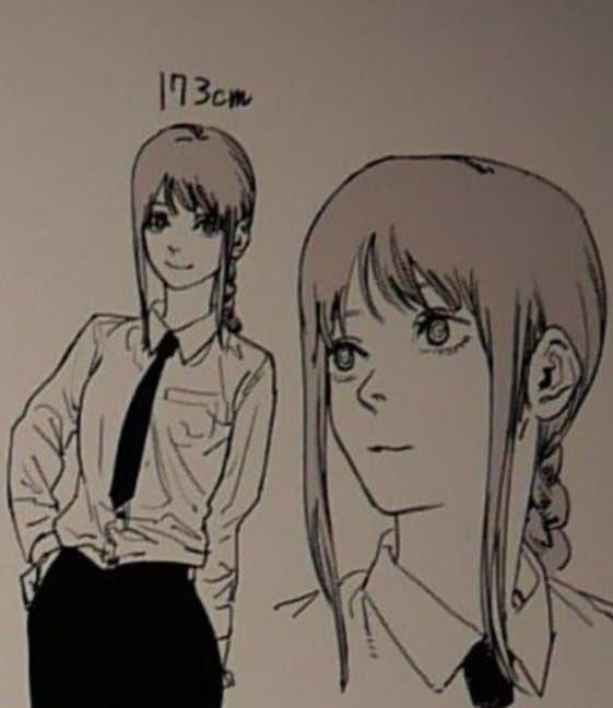 Kumi on Twitter "Makima and Aki are taller in Fujimoto’s early concept art for Chainsaw Man but