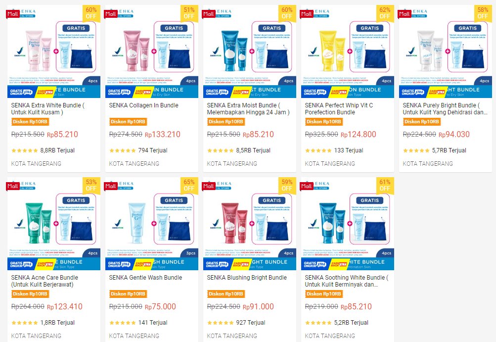 BerburuSale Base Diskon Kukka on Twitter "Senka Official Shop up to