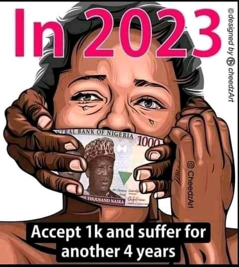RAJIRASHEED8's tweet photo. Nigerians don't vote because of money, if you sell your vote, you are selling your future. https://t.co/VoIBrMo1eH