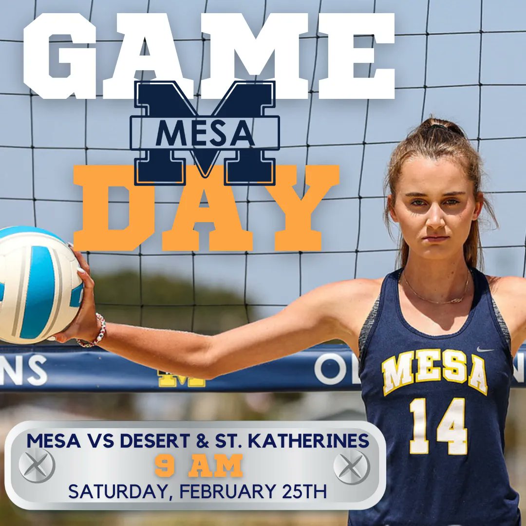 📣 GAME DAY!

Day 2 vs SKU and Desert, at Grossmont . GO MESA! 💕🏐
