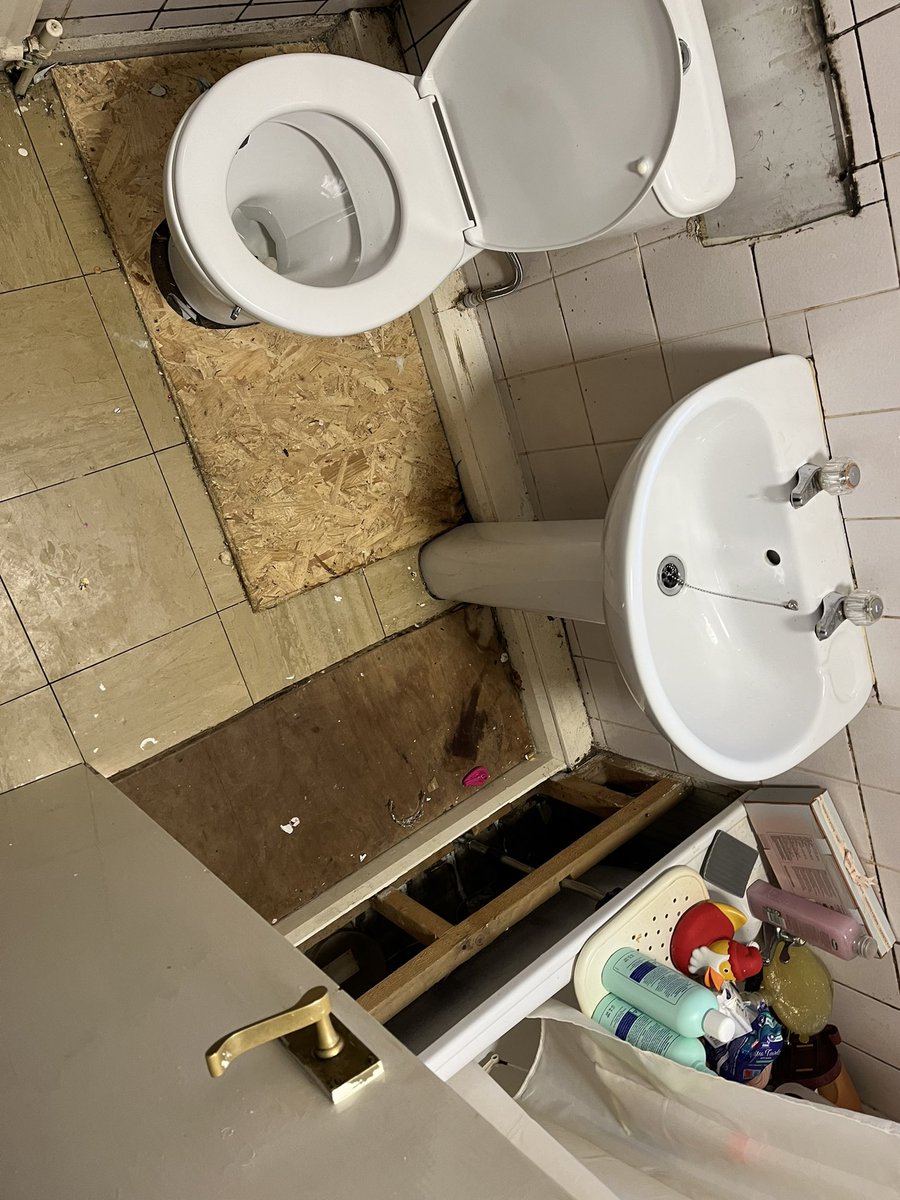 gradeinthetrade's tweet photo. Rotted floor to sort after 2 attempts at fixing it 😳 some people shouldn’t be on the tools #Agrade https://t.co/4LAyWcmL90