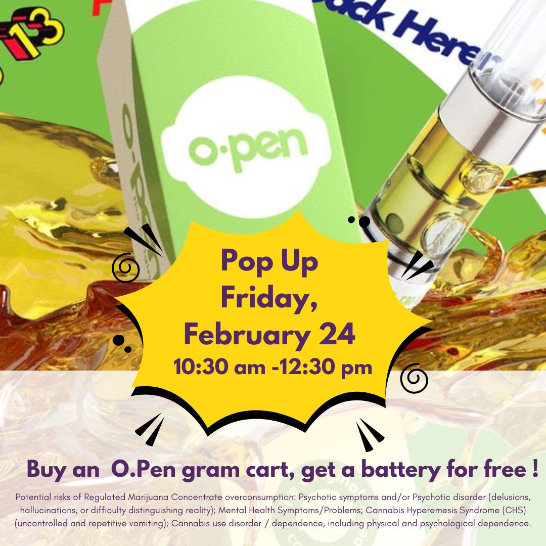 SimplyPureMJ's tweet photo. 📣💨Purests, we're having an @OpenVAPE popup this morning from 10:30am - 12:30pm! Stop in, grab some swag and get a free #OpenVAPE battery with the purchase of a one gram O.pen cart!💨📣
#Denver #dispensary #vapefam #cannabis #BlackOwned #WomanOwned #VeteranOwned #IAmAPurest💚 https://t.co/FjWQpnq4k1