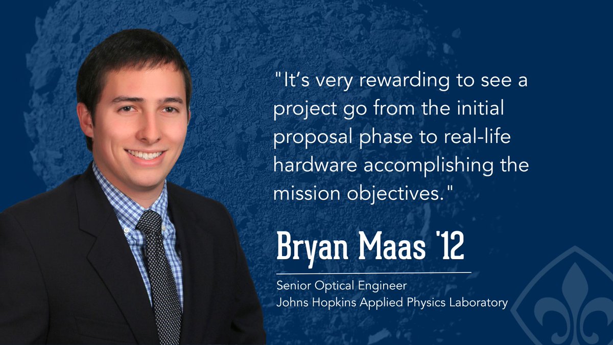 sluhjrbills's tweet photo. Bryan Maas '12, Senior Optical Engineer at Johns Hopkins Applied Physics Laboratory, reflects on his journey from Oakland Avenue to the exploration of space: https://t.co/pSZhAcczAd #SLUHSTEM https://t.co/CR8lvFjcd8