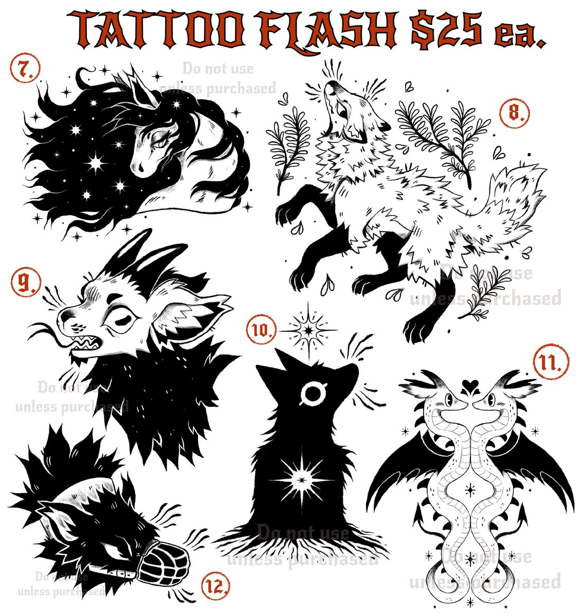 โญ๏ธ TATTOO FLASH $2๏ธโฃ5๏ธโฃ EACH! โญ๏ธ
PLEASE READ IMAGE IN THREAD BELOW BEFORE PURCHASING!
All designs are always available! โจ